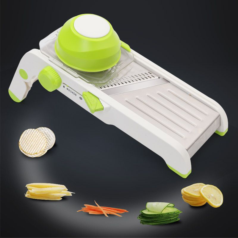 Upgraded home multi-functional vegetable cutter, stainless steel slicing wonder, adjustable grilling, slicing and flower cutting wonder detail image 8