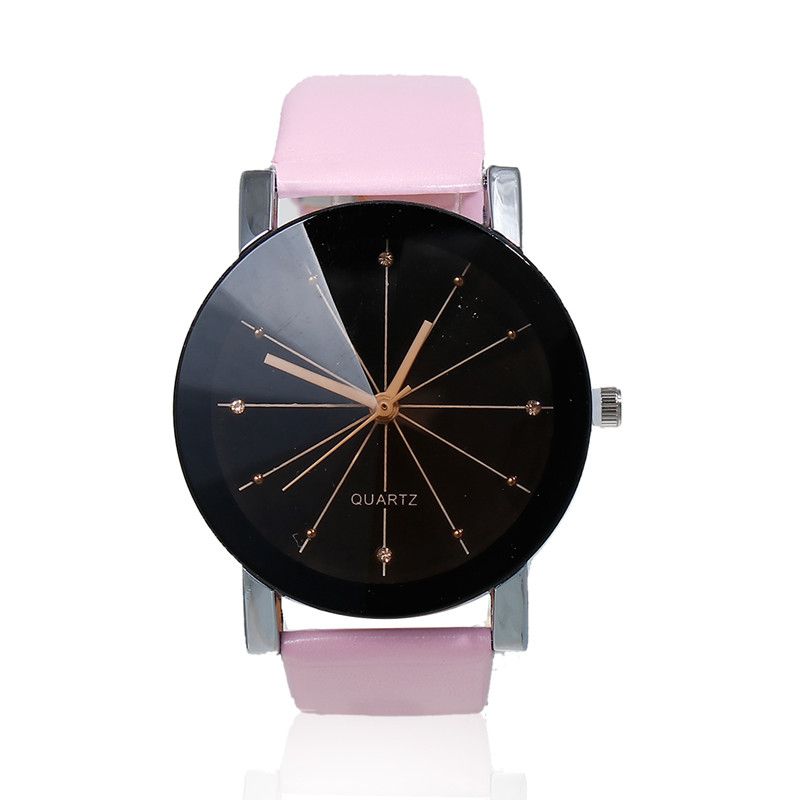Factory wholesale: Popular Korean-style fashionable student couple watches on AliExpress, pointed-top tea-colored glass leather strap watches for women detail image 8