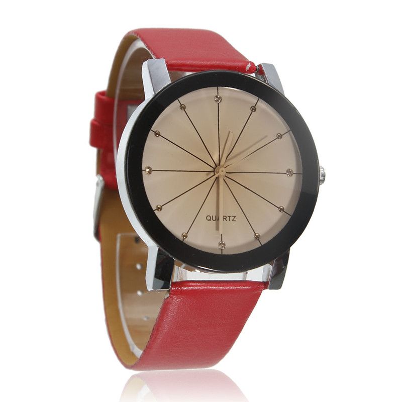 Factory wholesale: Popular Korean-style fashionable student couple watches on AliExpress, pointed-top tea-colored glass leather strap watches for women detail image 4