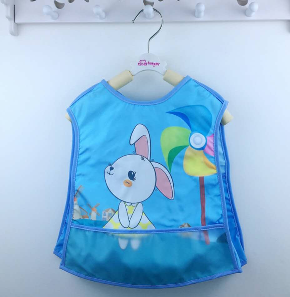 Baby waterproof sleeveless cover, pure cotton reverse dressing and eating clothes for infants and toddlers, anti-dirt protective clothes for boys and girls, large bib detail image 3