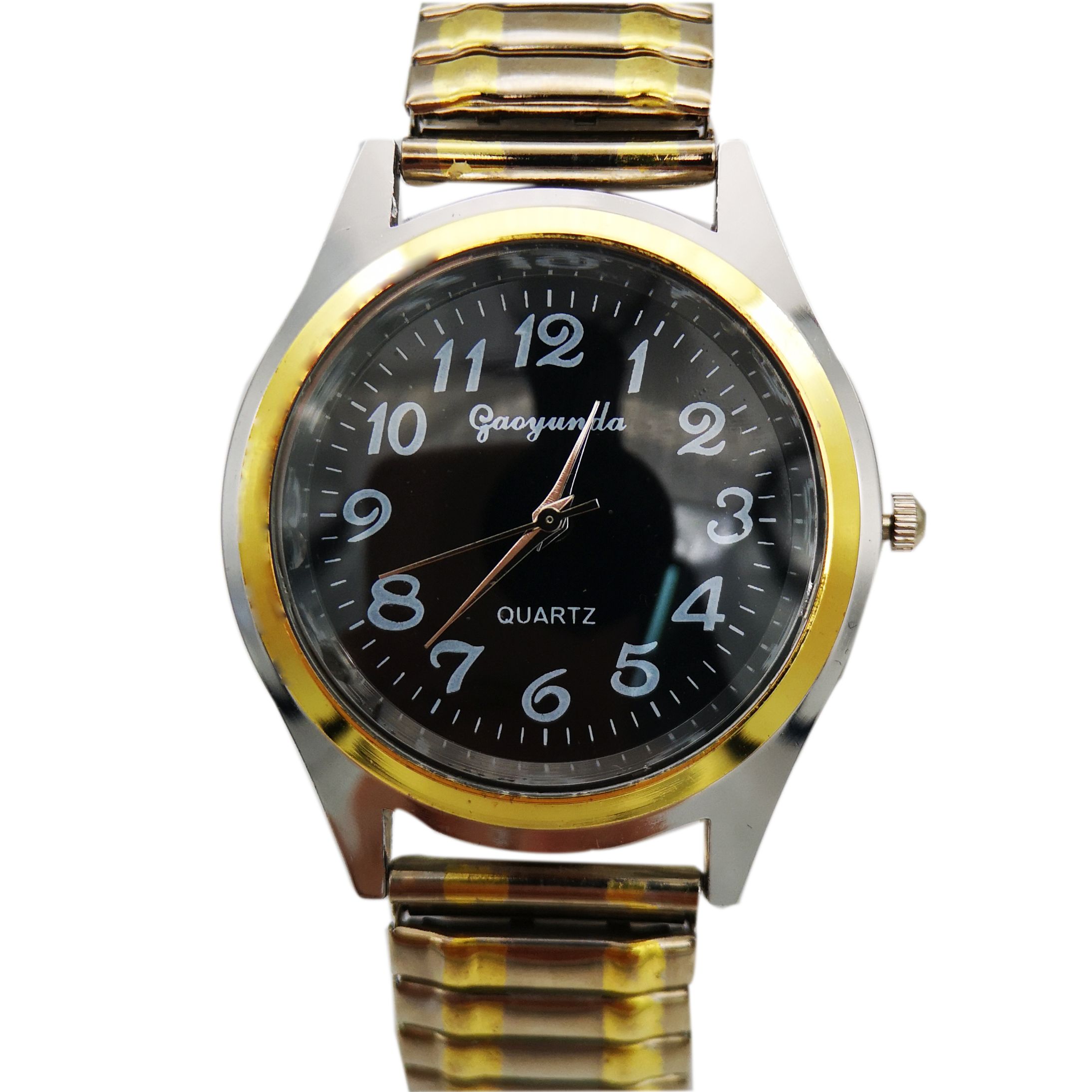 LAZADA, a manufacturer, is selling best-selling elastic band and elastic band watches for the elderly, mostly black dial quartz watches for couples detail image 1