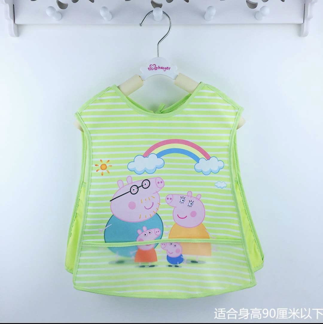 Baby waterproof sleeveless cover, pure cotton reverse dressing and eating clothes for infants and toddlers, anti-dirt protective clothes for boys and girls, large bib detail image 15