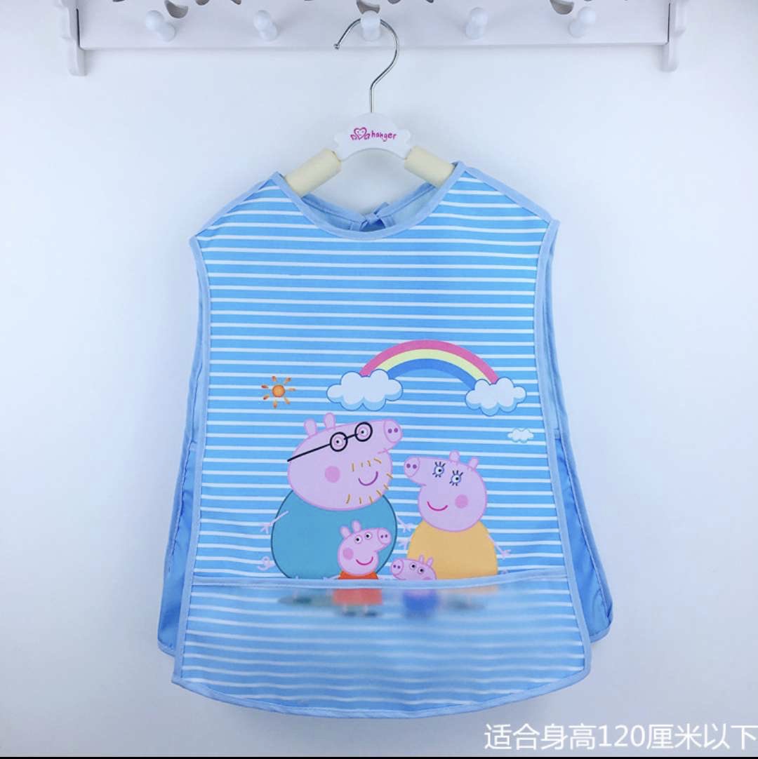 Baby waterproof sleeveless cover, pure cotton reverse dressing and eating clothes for infants and toddlers, anti-dirt protective clothes for boys and girls, large bib detail image 17