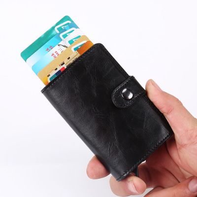 Kailushi Gift Pen Industry Office aluminum alloy credit card box, anti-theft and anti-swipe credit card case, RFID anti-demagnetization business card box, metal wallet card case Item Picture