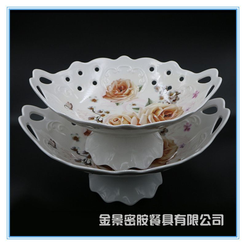 叶子密胺树脂果盘现代客厅创意家用糖果干果水果盘子立体果篮详情图2