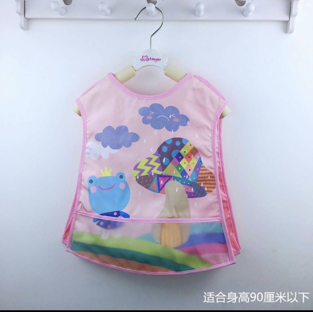 Baby waterproof sleeveless cover, pure cotton reverse dressing and eating clothes for infants and toddlers, anti-dirt protective clothes for boys and girls, large bib detail image 19