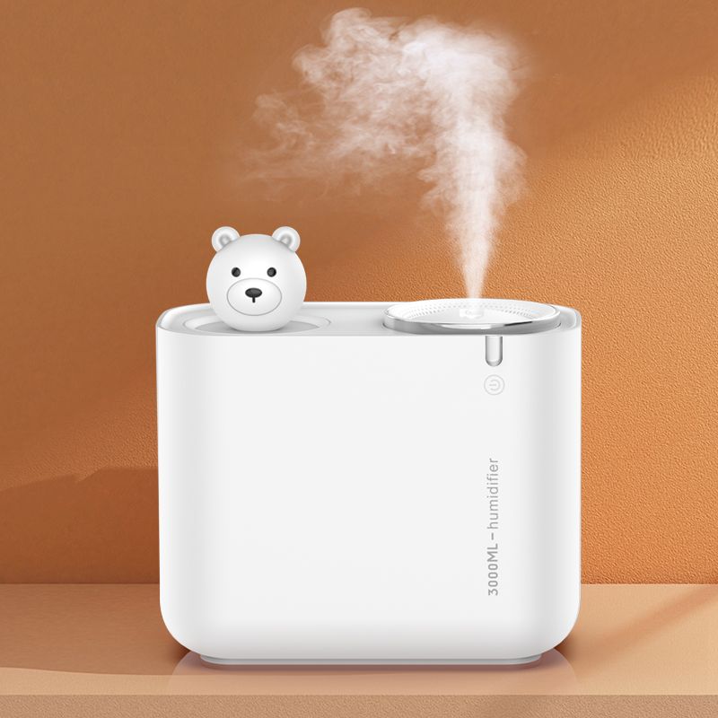 新款 萌系 大熊 大容量 加湿器 双喷口静音办公 家用 加湿器详情图1