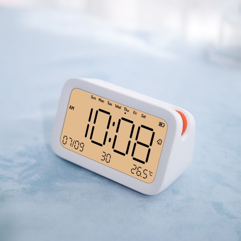 Half-point Creativity Orange Dot Alarm Clock Silent Student Bedside Electronic Night Light Cartoon Children Alarm Clock Special Timer