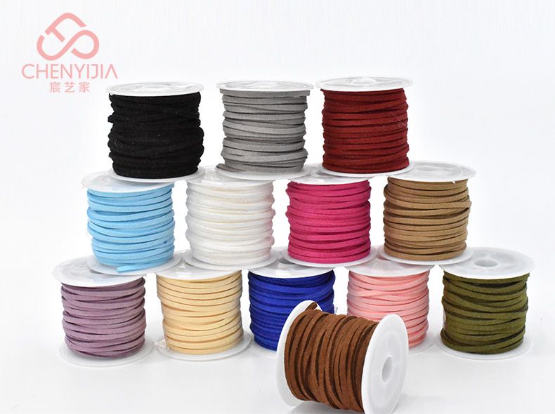 Natural quality 3mm*5m Korean velvet DIY manual material double-sided velvet bracelet necklace rope thumbnail