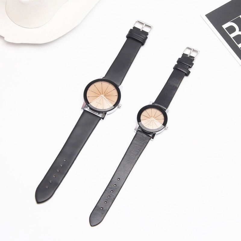 Factory wholesale: Popular Korean-style fashionable student couple watches on AliExpress, pointed-top tea-colored glass leather strap watches for women detail image 9