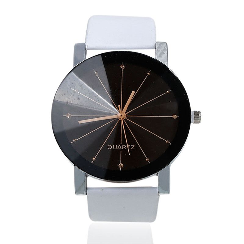 Factory wholesale: Popular Korean-style fashionable student couple watches on AliExpress, pointed-top tea-colored glass leather strap watches for women detail image 1