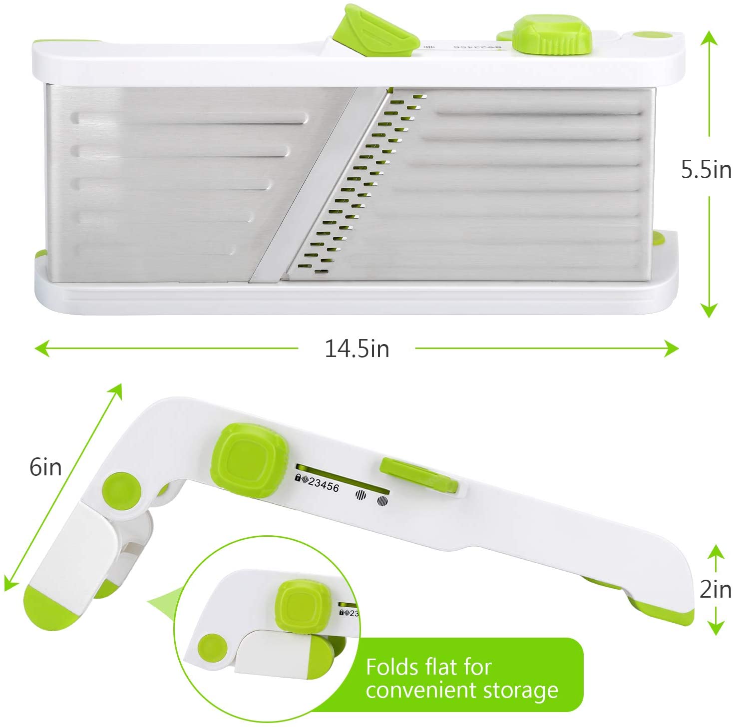 Upgraded home multi-functional vegetable cutter, stainless steel slicing wonder, adjustable grilling, slicing and flower cutting wonder detail image 3