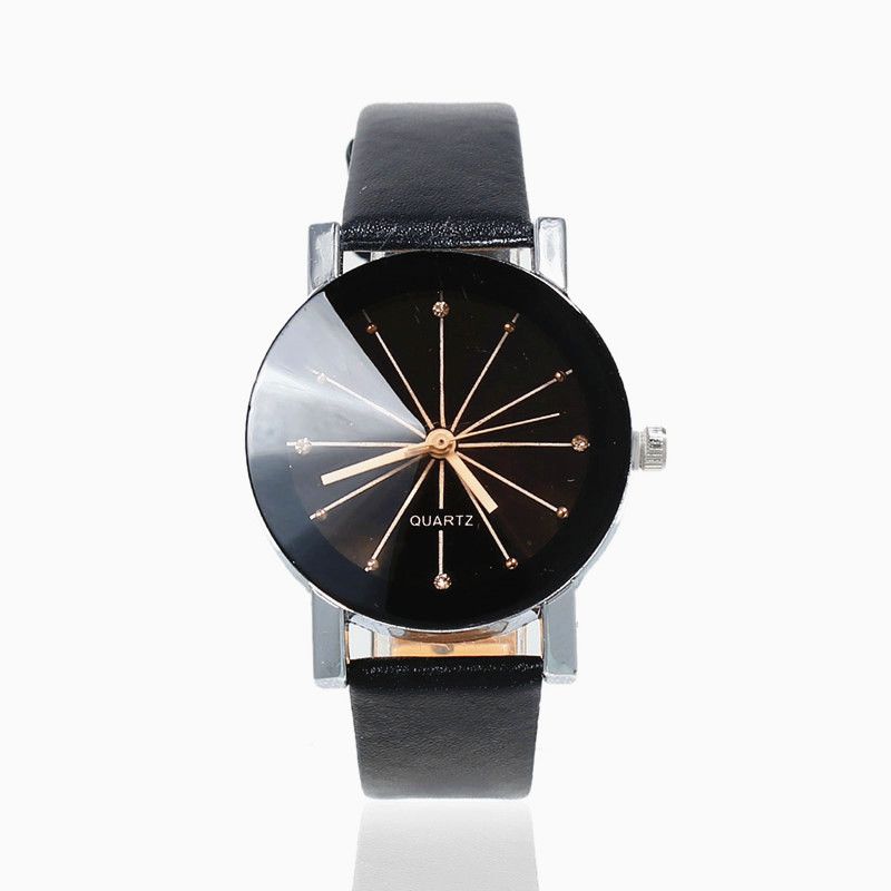 Factory wholesale: Popular Korean-style fashionable student couple watches on AliExpress, pointed-top tea-colored glass leather strap watches for women detail image 7