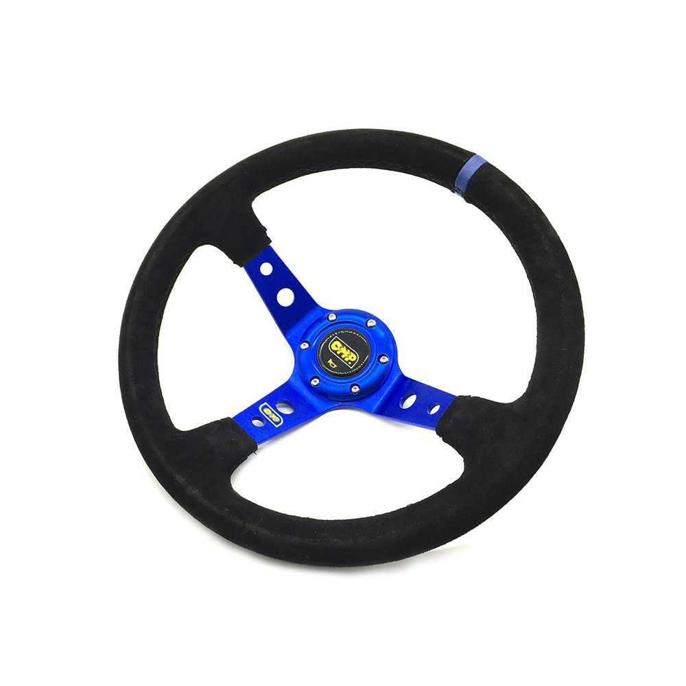 Car modification steering wheel, universal racing car imitation steering wheel, velvet leather modification special direction controller, 14 inches detail image 3