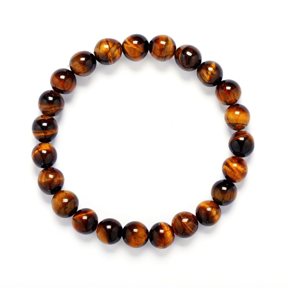 8MM natural stone red agate A-grade green Dongling Blue Golden Emperor Stone amethyst bracelet, unisex energy bracelet
