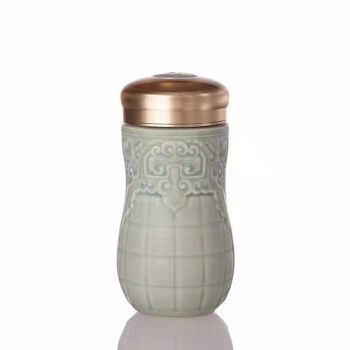 【 Gantangxuan 】 Special Offer Business Gift: Little Fortune Portable Ceramic Water Cup, Single-layer 380ml Specification image