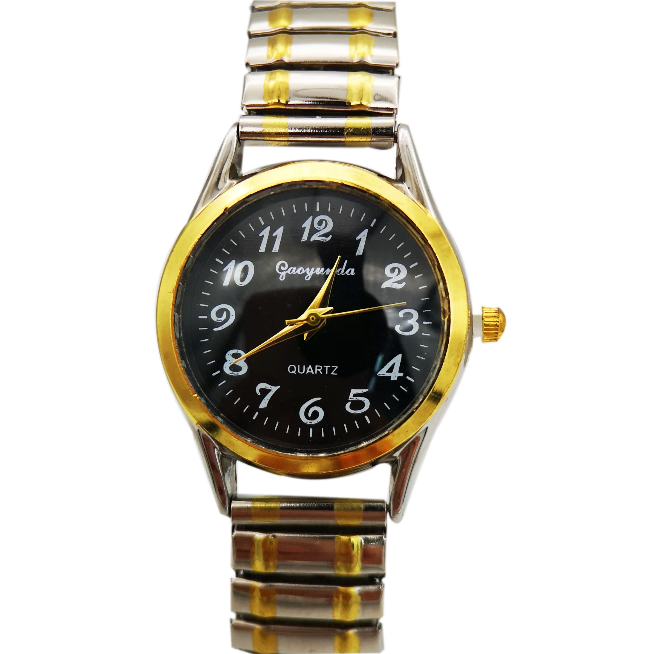 LAZADA, a manufacturer, is selling best-selling elastic band and elastic band watches for the elderly, mostly black dial quartz watches for couples detail image 2