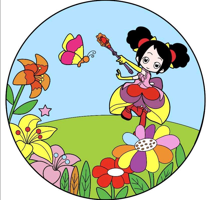 630线稿伞diy幼教绘画涂鸦纸伞儿童工艺伞详情图3