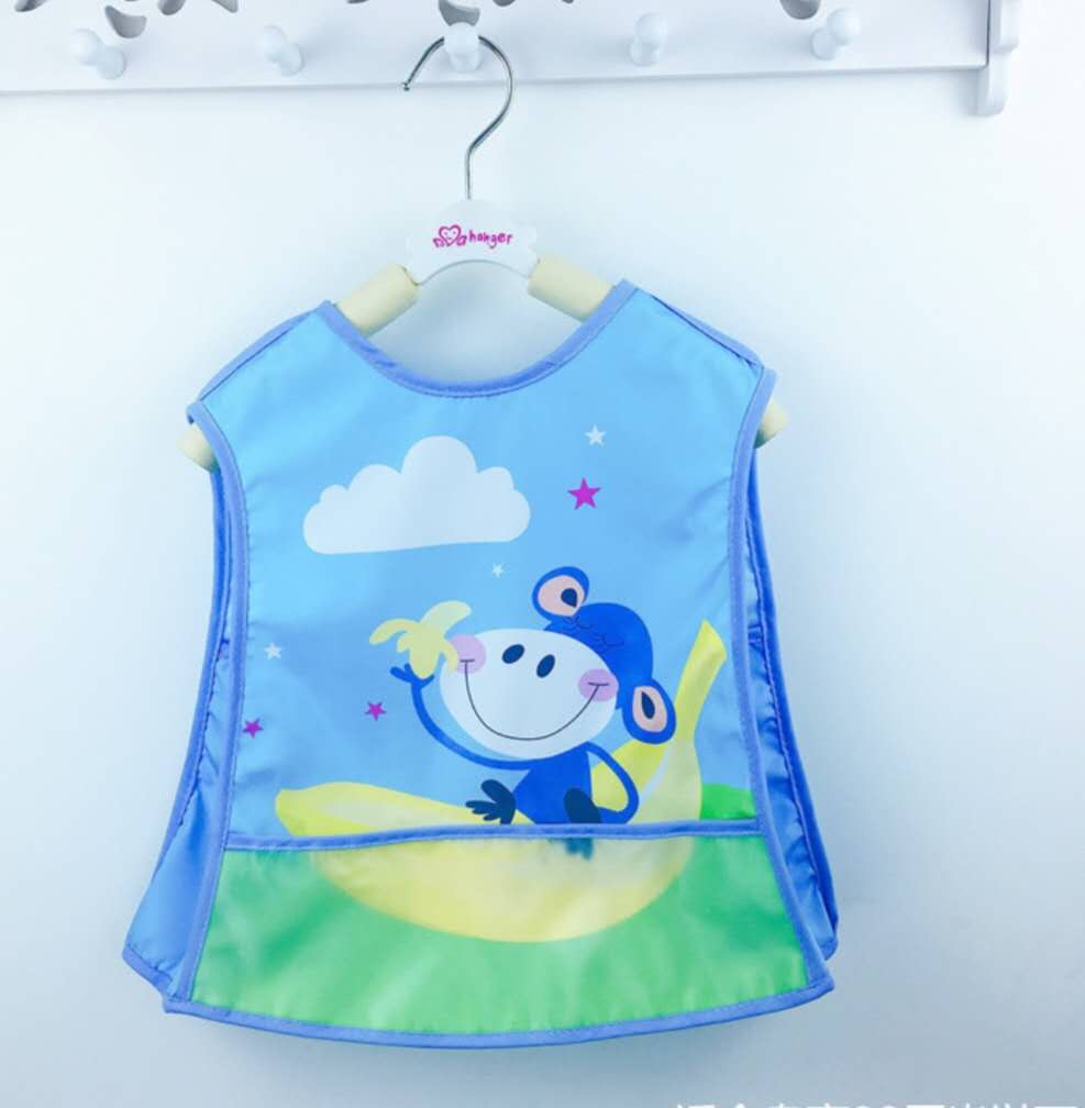 Baby waterproof sleeveless cover, pure cotton reverse dressing and eating clothes for infants and toddlers, anti-dirt protective clothes for boys and girls, large bib detail image 7