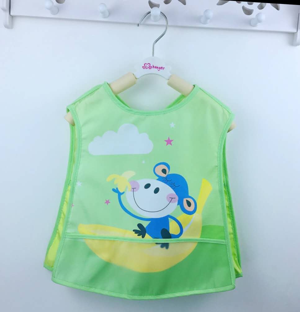Baby waterproof sleeveless cover, pure cotton reverse dressing and eating clothes for infants and toddlers, anti-dirt protective clothes for boys and girls, large bib detail image 6