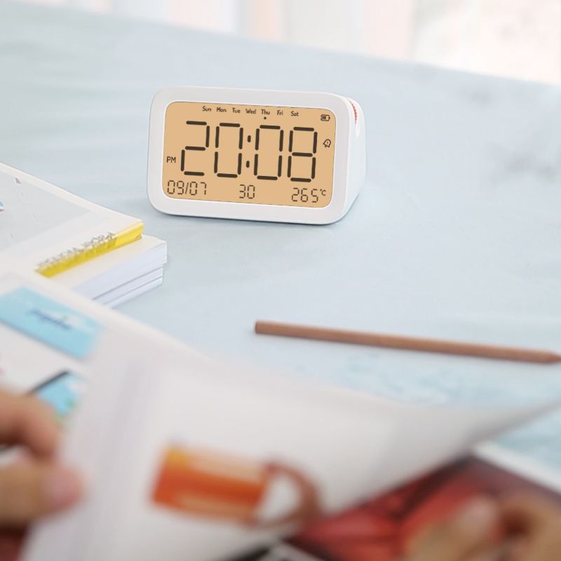 جهاز توقيت مؤقت خاص بساعة المنبه للرسوم المتحركة للمصابيح الضوئية الليلية على جانب السرير لطالب صامت detail image 2