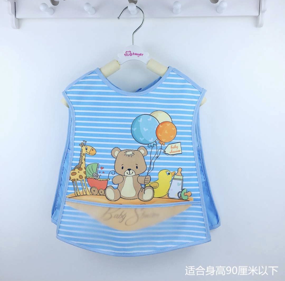 Baby waterproof sleeveless cover, pure cotton reverse dressing and eating clothes for infants and toddlers, anti-dirt protective clothes for boys and girls, large bib detail image 13
