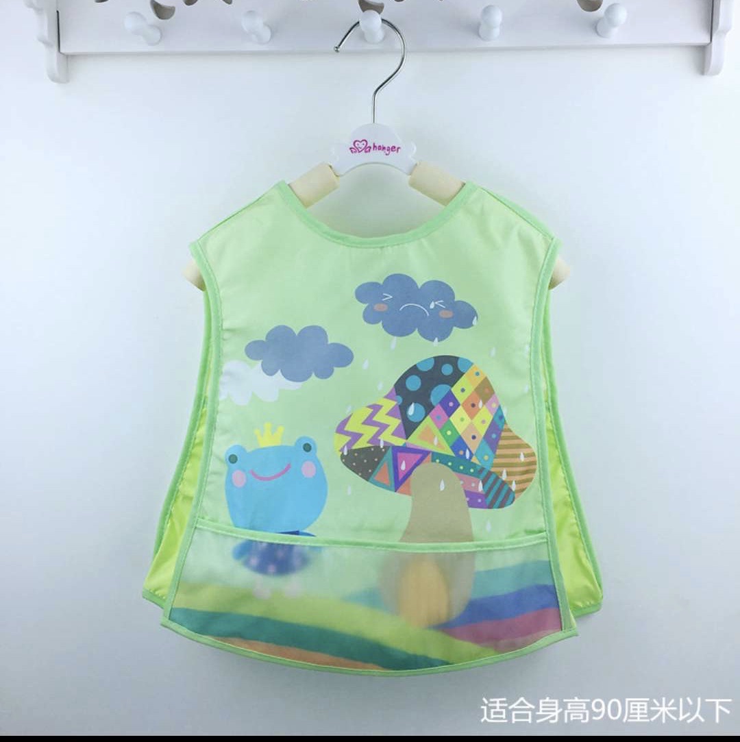 Baby waterproof sleeveless cover, pure cotton reverse dressing and eating clothes for infants and toddlers, anti-dirt protective clothes for boys and girls, large bib detail image 20