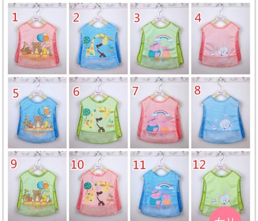 Baby waterproof sleeveless cover, pure cotton reverse dressing and eating clothes for infants and toddlers, anti-dirt protective clothes for boys and girls, large bib