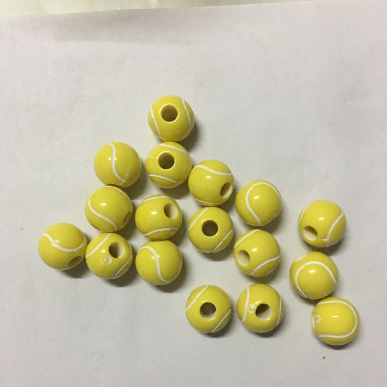 12mm yellow and white tennis ball