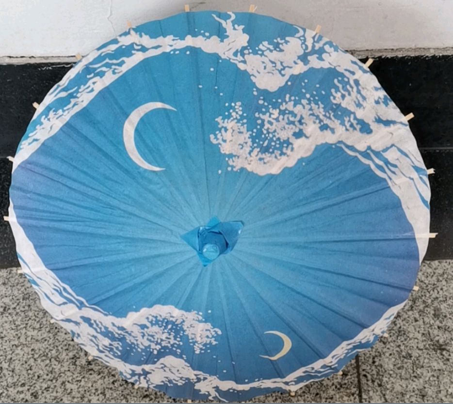 615 Flower paper umbrella craft Umbrella Resin doll accessories Small umbrella Cooking hotel decorative umbrella details Picture