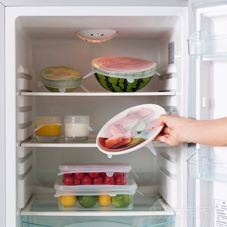 多用途食品级硅胶保鲜盖六件套万能碗盖密封冰箱保鲜膜厨房保鲜盖详情图6