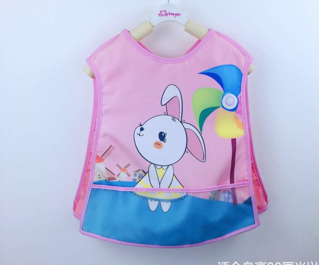 Baby waterproof sleeveless cover, pure cotton reverse dressing and eating clothes for infants and toddlers, anti-dirt protective clothes for boys and girls, large bib detail image 4