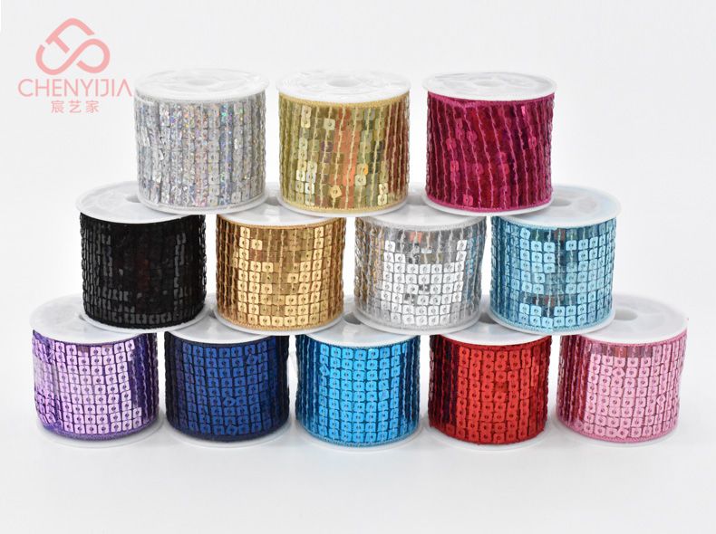 亮片条带服装舞台表演辅料亮片diy手工装饰亮片条4cm*1Y