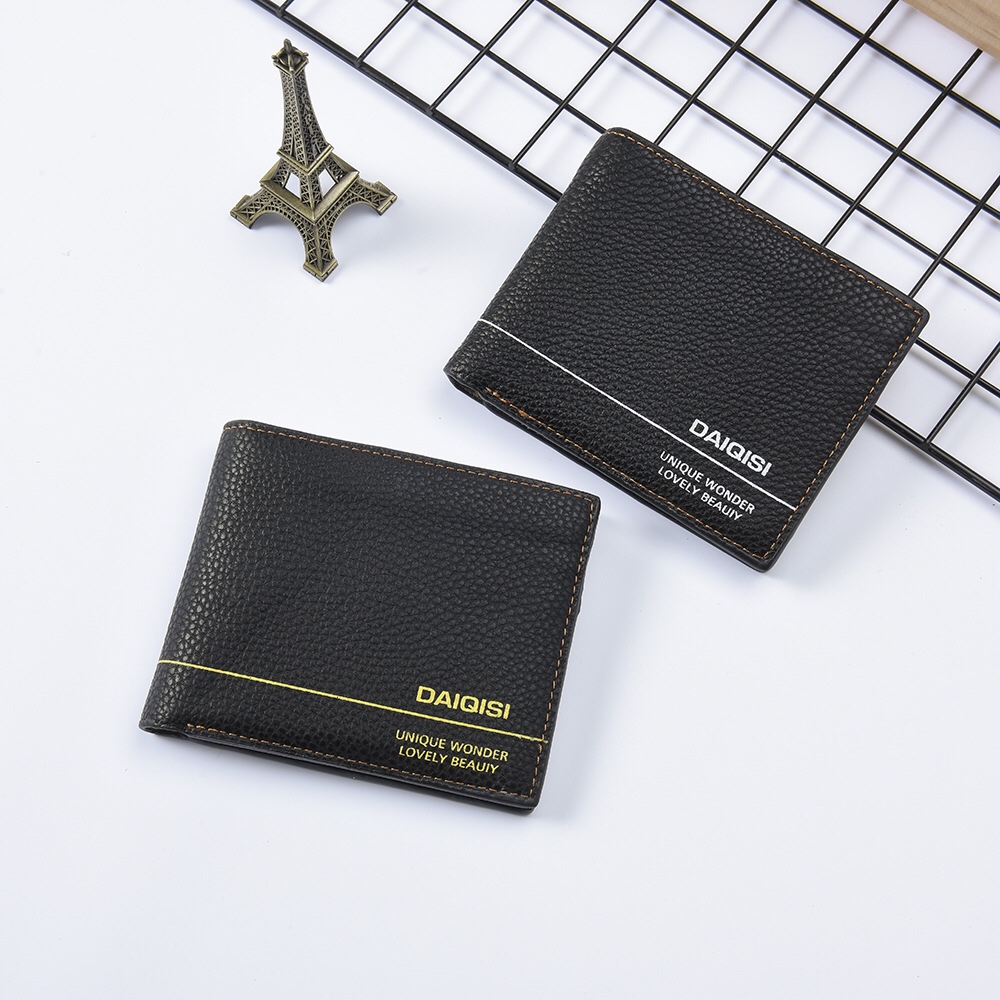 男士钱包，荔枝纹丝印带活页，厂家直销产品图