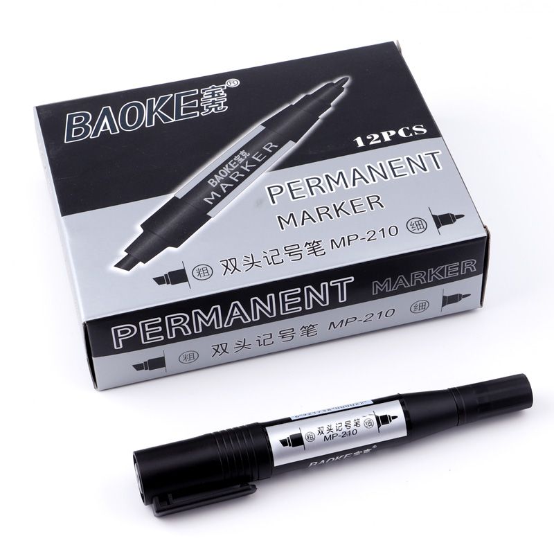 Bok MP210 marker pen, a double-headed oil-based marker pen for CD discs
