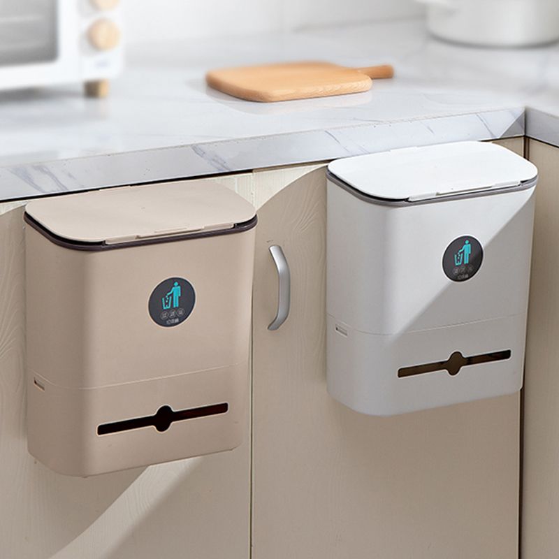 滑盖壁挂垃圾桶橱柜门挂式垃圾桶大口径无需打孔收纳筒家用垃圾篓