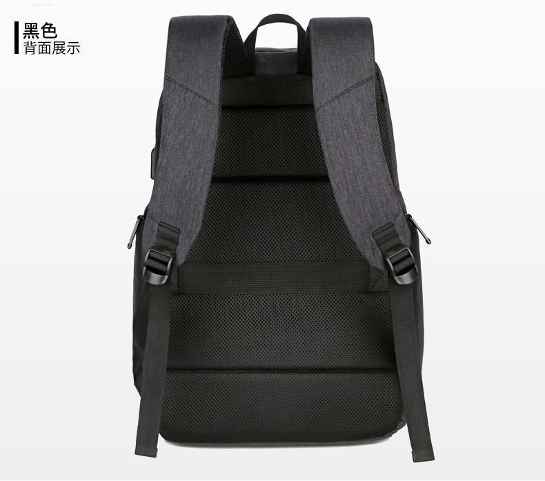 新款反光透气多功能USB耳机孔商务男士笔记本电脑包！详情图11