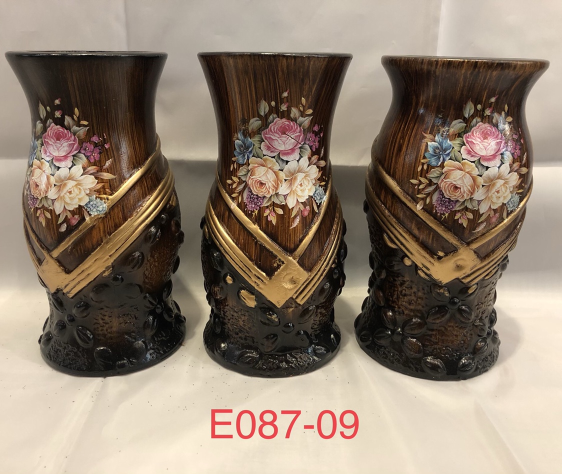 花朵图案花瓶陶瓷现代简约家居摆件创意干花插花瓶花器水培花瓶工艺品摆件