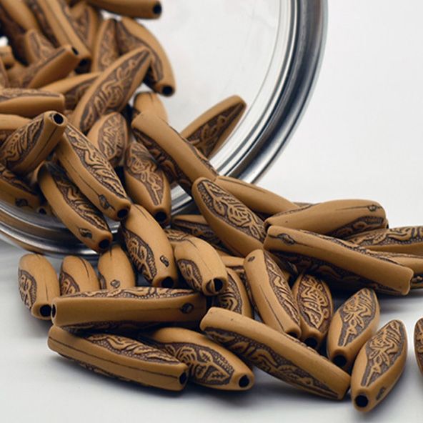 DIY jewelry accessories Handmade beaded material Earrings headdress imitation wood beads 14454 thumbnail