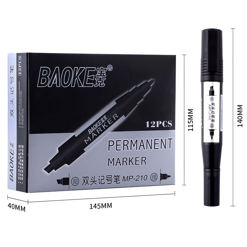 Bok MP210 marker pen, a double-headed oil-based marker pen for CD discs Specification image