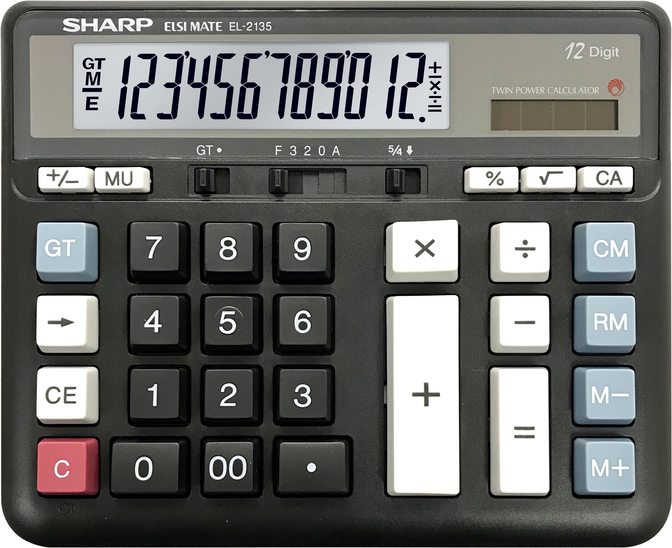 夏普EL-2135电脑大按键计算器 银行财务会计专用大号桌面办公商务