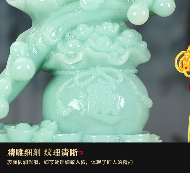 Jade ruyi ornaments, living room wine cabinet, TV cabinet, antique display stand, decorative handicrafts, housewarming gifts detail image 15
