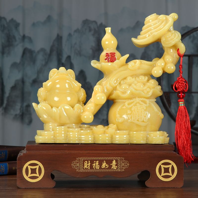 中式树脂如意装饰品摆件