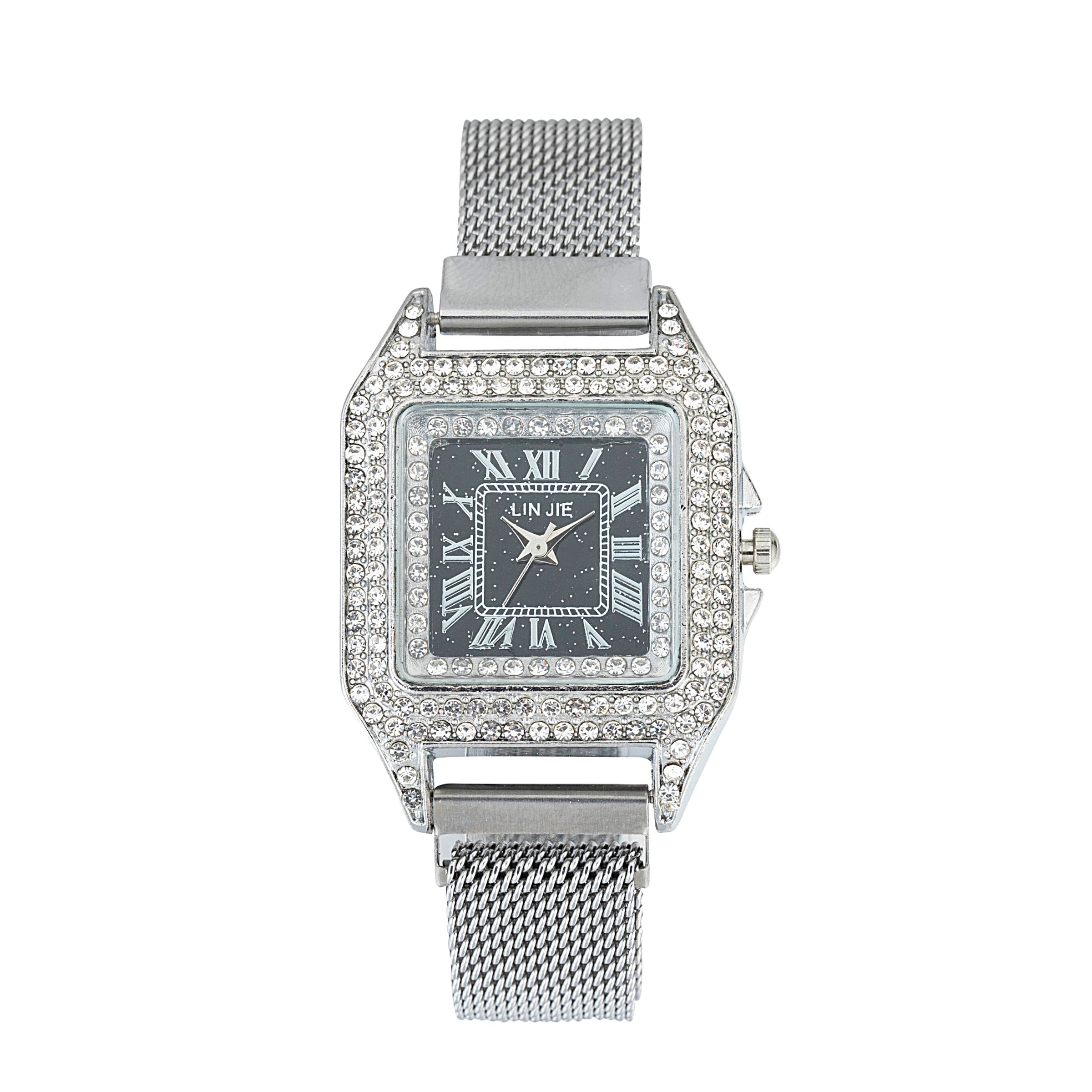 ebay bestseller, wish's popular foreign trade fashion starry sky women's watch, suction stone Milan with square ladies' quartz watch Specification image