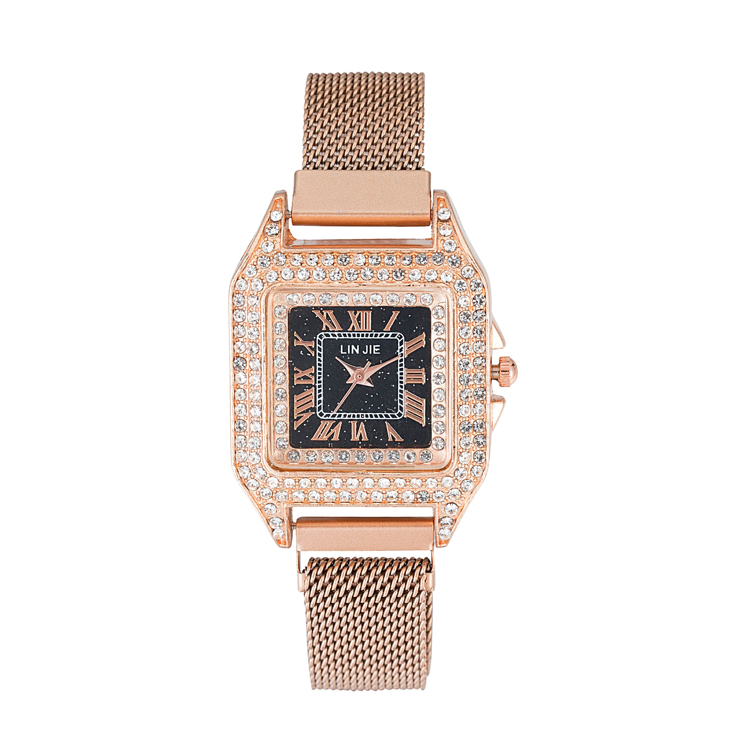 ebay bestseller, wish's popular foreign trade fashion starry sky women's watch, suction stone Milan with square ladies' quartz watch Item Picture