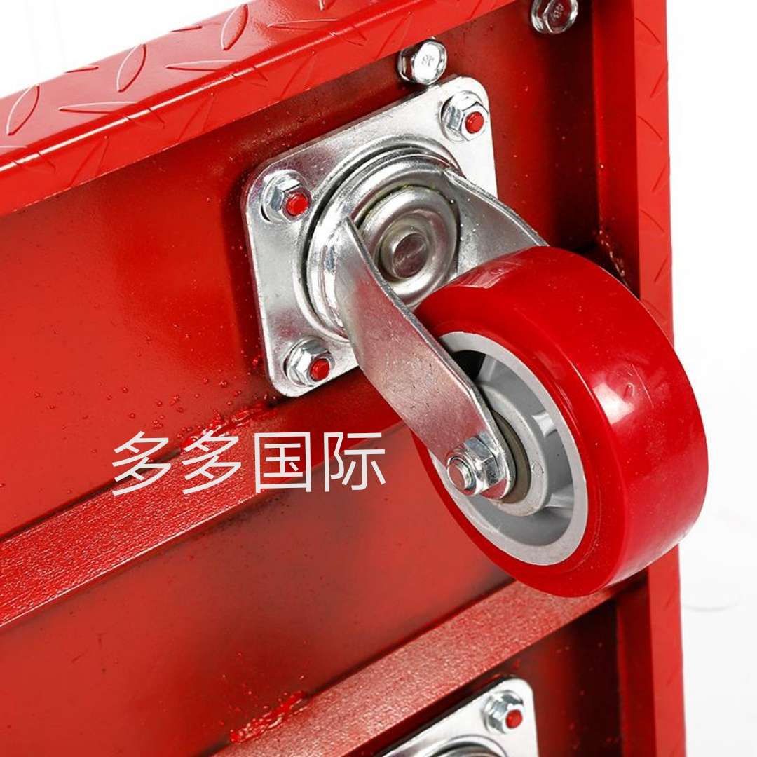 Thickened steel plate flatbed cart, handcart, heavy-duty warehouse handling vehicle, with a load capacity of 500 kilograms detail image 4