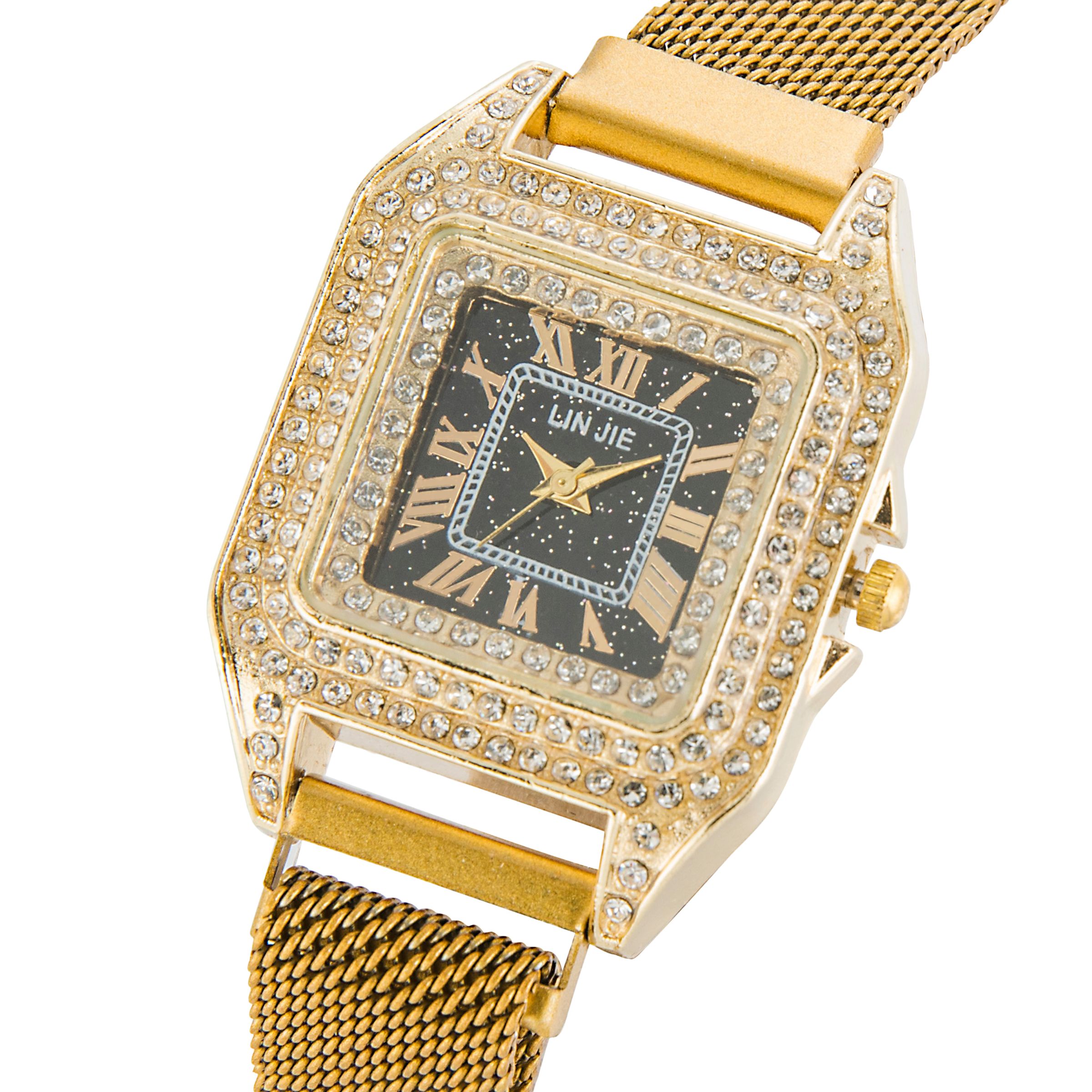ebay bestseller, wish's popular foreign trade fashion starry sky women's watch, suction stone Milan with square ladies' quartz watch detail image 1