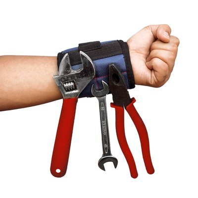 淡化强力磁性手腕带 工具收纳磁性腕包 2块磁铁吸附护腕收纳包详情图1