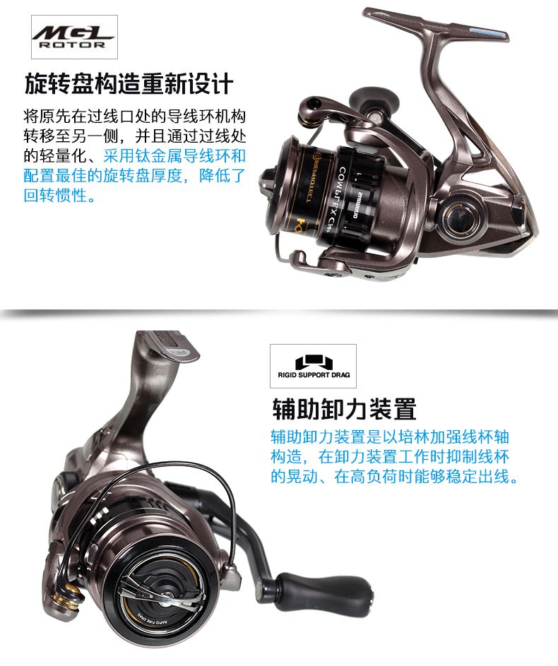SHIMANO COMPLEX CI4+ F6 Lua spinning wheel, fish wheel, fishing line wheel, lightweight fishing wheel detail image 6