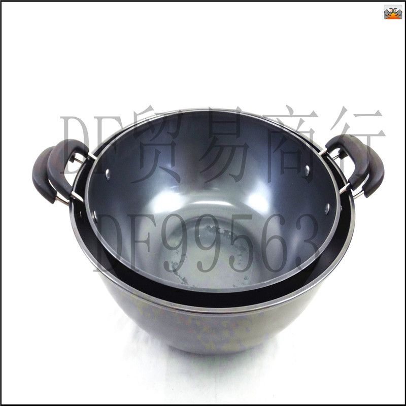 DF99563 crock pot cooking double ear iron pot thickened deep flat bottom non-coated non-stick cast iron pot induction cooker gas stove. DF TRADING HOUSE